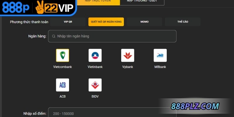 Gửi vốn vào ví qua hình thức quét mã QR